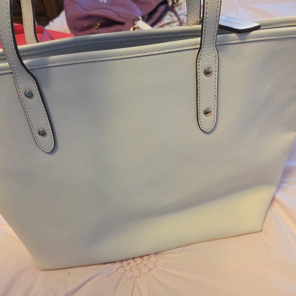 Coach Cream Tote with Embellishments - Picture 2 of 3